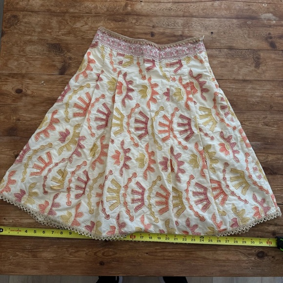 Cynthia Steffe Embroidered Abstract‎ Full A-line Skirt Multicolor Women’s 2 EUC - Picture 5 of 10